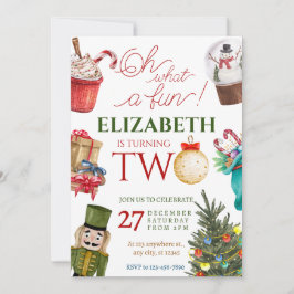 Weihnachten Was Spaß 2. Geburtstag Einladung