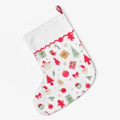 Weihnachten Was Spaß Erste Weihnachten Großer Weihnachtsstrumpf (Rückseite (Hängend))