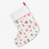 Weihnachten Was Spaß Erste Weihnachten Großer Weihnachtsstrumpf (Rückseite (Hängend))