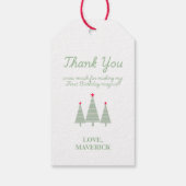 Weihnachten Was Spaß zum ersten Geburtstag Geschenkanhänger (Rückseite)