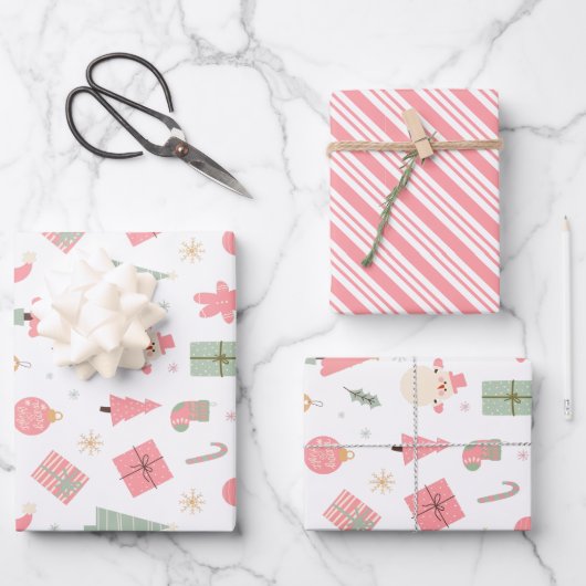 Weihnachten Was Spaß zum ersten Geburtstag Geschenkpapier Set (Vorderseite)