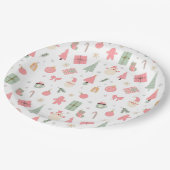 Weihnachten Was Spaß zum ersten Geburtstag Pappteller (Schrägansicht)