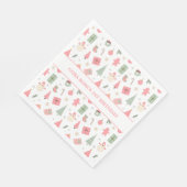 Weihnachten Was Spaß zum ersten Geburtstag Serviette (Ecke)