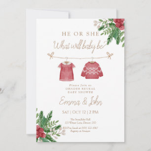 Weihnachten, was wird das Baby einladen Einladung