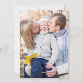 Weihnachten Wasserfarbe Blau Moderne Schneeballkar (Rückseite)