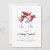 Weihnachten Wasserfarbe Cocktail Party Invi Einladung (Vorderseite)