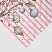 Weihnachten Wasserfarbe Elegantes Script Rosa Stre Seidenpapier (Ausschnitt)