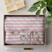 Weihnachten Wasserfarbe Elegantes Script Rosa Stre Seidenpapier (Geschenk)