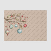 Weihnachten Wasserfarbe Elegantes Skript Seidenpapier (Vorderseite)