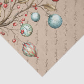 Weihnachten Wasserfarbe Elegantes Skript Seidenpapier (Ausschnitt)