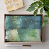 Weihnachten Wasserfarbe ländliche Winterlandschaft Seidenpapier (Geschenk)