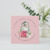 Weihnachten Wasserfarbe Laterne Red Poinsetta (Stehend Vorderseite)