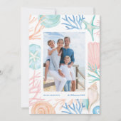 Weihnachten Wasserfarbe Seashell Zwei Foto (Vorderseite)