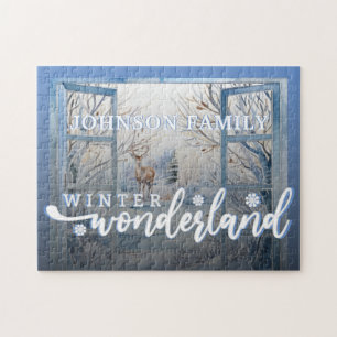 Weihnachten Wasserfarbe Winter Wunderland Dekorati Puzzle