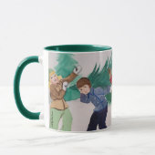 Weihnachten Wasserfarbe Zwei Tasse (Links)