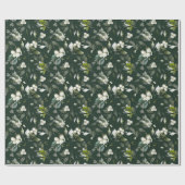 Weihnachten Wasserfarben Foliage Holly Berry Geschenkpapier (Flach)