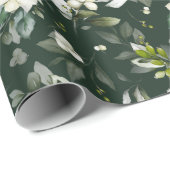 Weihnachten Wasserfarben Foliage Holly Berry Geschenkpapier (Rolleneckpunkt)