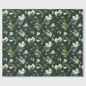 Weihnachten Wasserfarben Foliage Holly Berry Geschenkpapier (Flach)