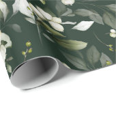 Weihnachten Wasserfarben Foliage Holly Berry Geschenkpapier (Rolleneckpunkt)