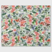 Weihnachten Wasserfarben Folies Holly Berry Holida Geschenkpapier (Flach)