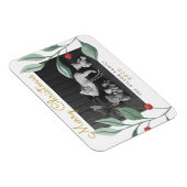 Weihnachten Wasserfarben Grün & Berry Magnet (Rechte Seite)