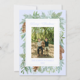 Weihnachten Wasserfarben Grüne Botanische Blüte