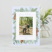 Weihnachten Wasserfarben Grüne Botanische Blüte (Stehend Vorderseite)