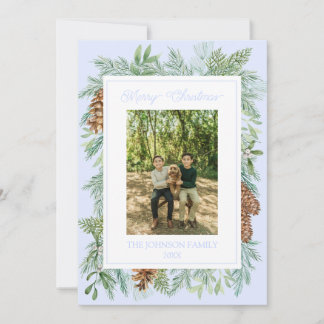 Weihnachten Wasserfarben Grüne Botanische Blüte