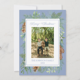 Weihnachten Wasserfarben Grüne Botanische Dusty Bl