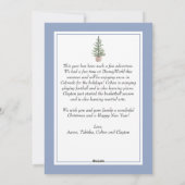 Weihnachten Wasserfarben Grüne Botanische Dusty Bl (Rückseite)