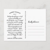 Weihnachten Wasserfarben Grünpflanzen Berries Fami Postkarte (Rückseite)