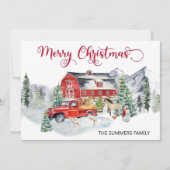 Weihnachten Wasserfarben Winter Stalltiere (Vorderseite)