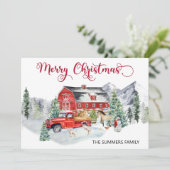 Weihnachten Wasserfarben Winter Stalltiere (Stehend Vorderseite)