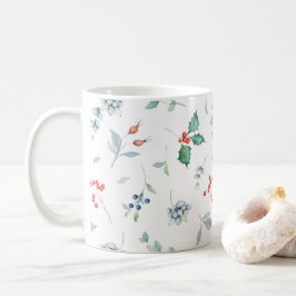 Weihnachten Wasserfarbener Blumenurlaub Traditione Kaffeetasse