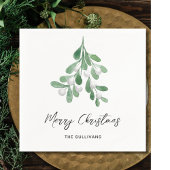 Weihnachten Wasserfarbengrün Serviette