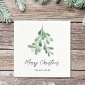 Weihnachten Wasserfarbengrün Serviette