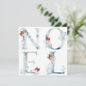 Weihnachten Watercolor Berries Weihnachtskarte (Stehend Vorderseite)