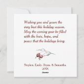 Weihnachten Watercolor Berries Weihnachtskarte (Rückseite)