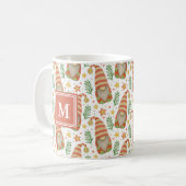 Weihnachten: Watercolor Scandinavian Gnome Monogra Kaffeetasse (Vorderseite Links)