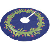 Weihnachten Weath | grün und Blau Polyester Weihnachtsbaumdecke (Schrägansicht)