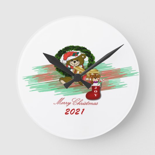 Weihnachten Weihnachten 2021 Acrylwand Uhr (Vorderseite)