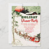 Weihnachten Weihnachten Abendessen Party Einladung (Vorderseite)