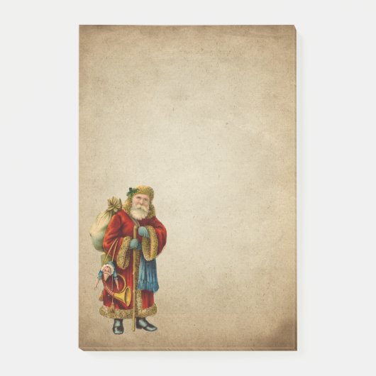 Weihnachten Weihnachten Alte Welt Weihnachtsmann P Post-it Klebezettel (Vorderseite)
