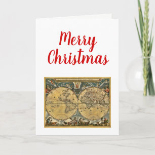Weihnachten Weihnachten Antike Weltkarte J. Blaeu 