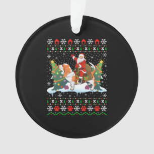 Weihnachten Weihnachten auf Basset Hound hässlich Ornament