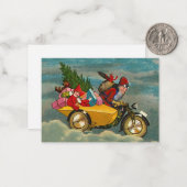 Weihnachten Weihnachten auf dem Motorrad 3,5 x 2,5 Mitteilungskarte (Vorderseite/Rückseite Beispiel)