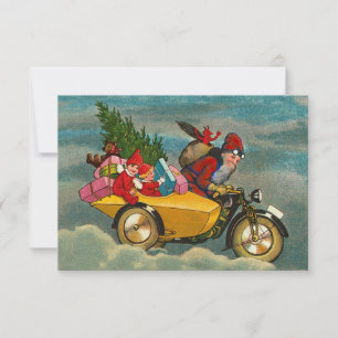 Weihnachten Weihnachten auf dem Motorrad 3,5 x 5 Mitteilungskarte