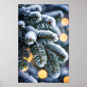 Weihnachten Weihnachten Baum Festlicher Schnee Jah Poster