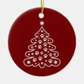 Weihnachten Weihnachten Baum Winter Merry Bright U Keramik Ornament (Vorne)