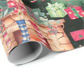 Weihnachten Weihnachten Bäume Weihnachten Weihnach Geschenkpapier (Rolleneckpunkt)